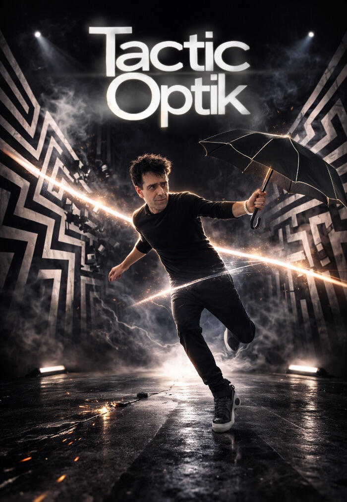 Visuel promotionnel pour un spectacle de magie et d’illusions d'optique à destination des médiathèques et centres de loisirs à Boulogne-sur-Mer