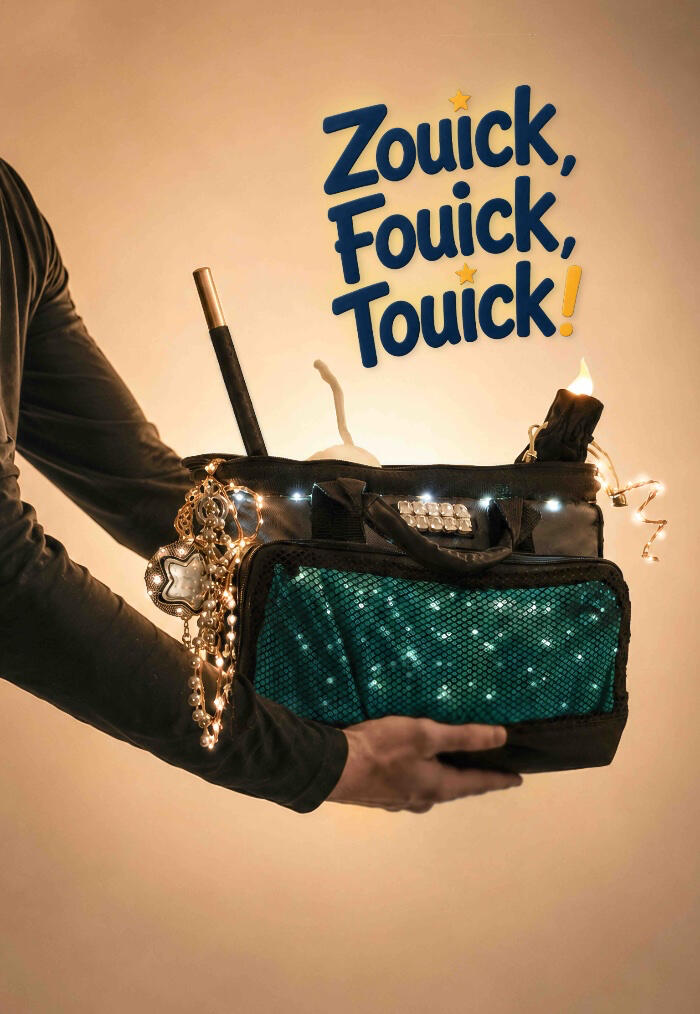 Zouick, Fouick, Touick ! Visuel promotionnel pour un spectacle d'émotion et d'imagination à destination des médiathèques et centres de loisirs à Rouen